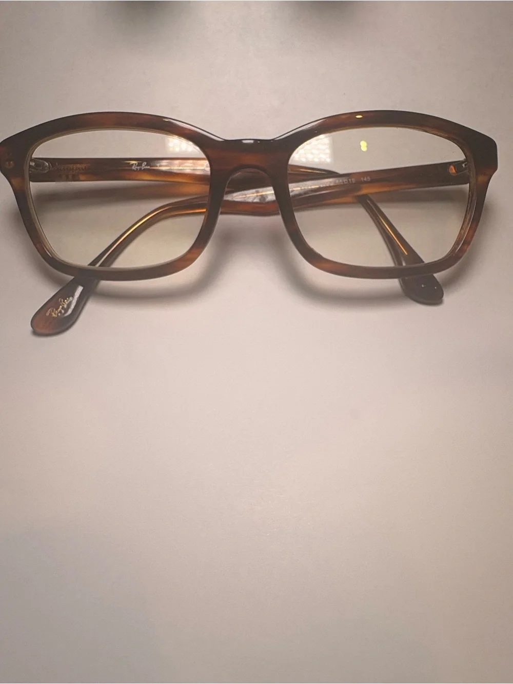 Rayban Tortoiseshell Blue Glasses - Brown Frame